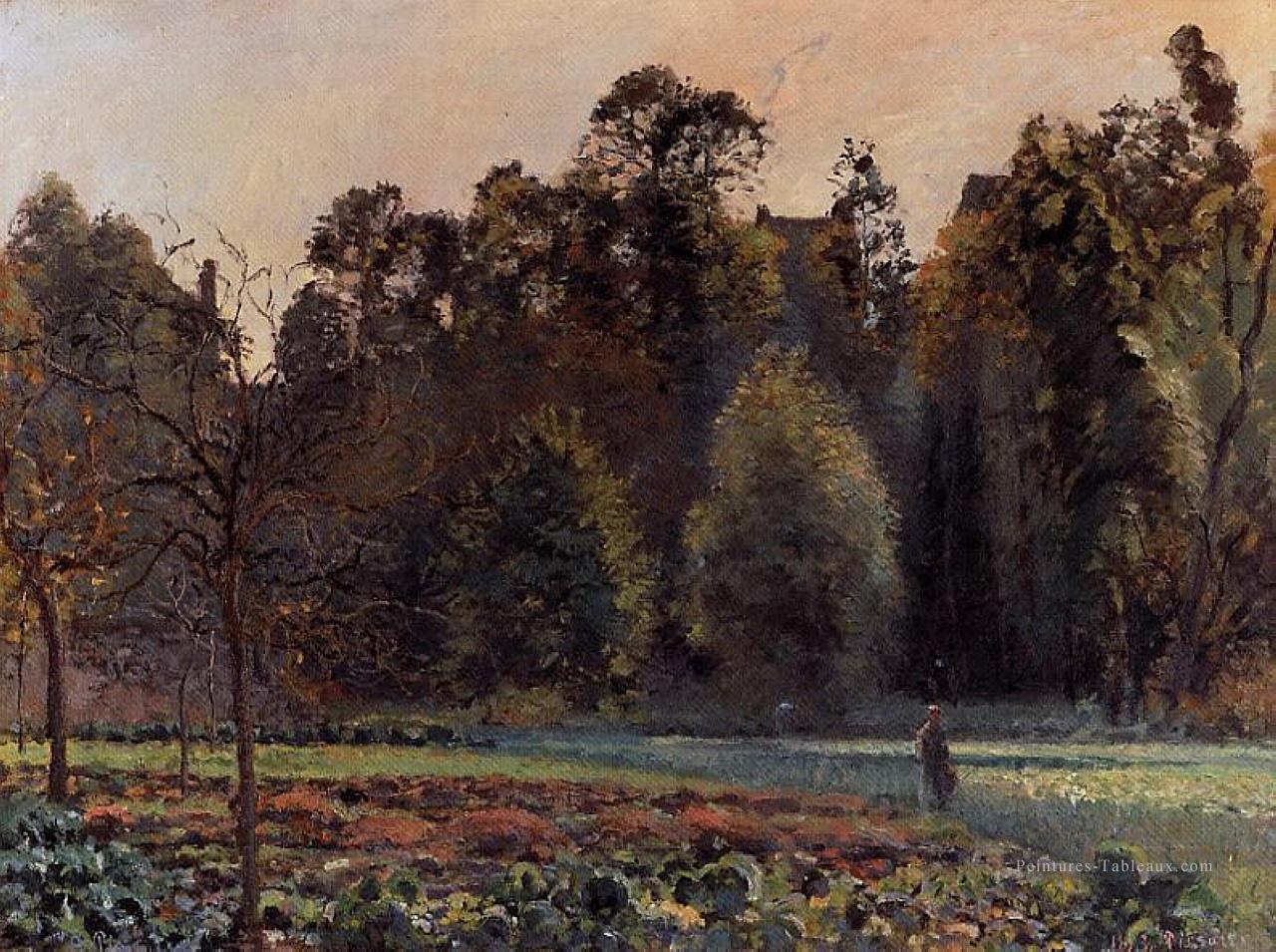 le champ de choux pontoise 1873 Camille Pissarro Peintures à l'huile
